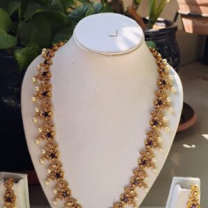 Purple Stone Long Necklace